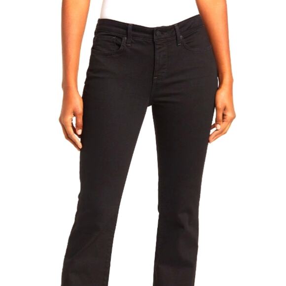 NYDJ BLACK Jeans Sz 2 Straight 28W 33L Spandex Stretch Preppy Coastal Cotton - Picture 2 of 10